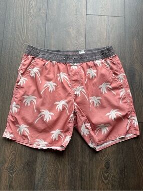 FLOMOTION Palm Print Swim Trunks